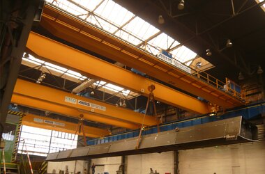 3 ponts roulants bipoutre ABUS ZLK dans l'entreprise Slany en République tchèque