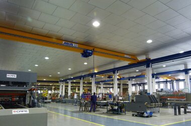 Pont roulant monopoutre ABUS avec une capacité de charge de 6,3 t chacun 