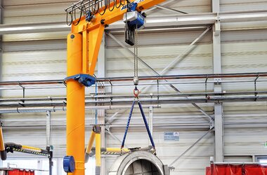 Grues pivotantes sur colonne liées au travail avec une capacité comprise entre 1 et 2 tonnes